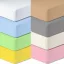 Cotton jersey fitted sheet in various sizes and colors