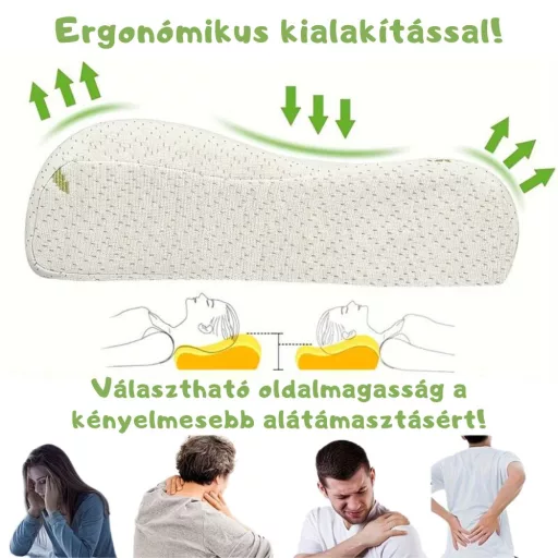 Memóriahabos anatómiai párna bambuszos huzatban