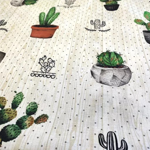 Prémium impregnált modern asztalterítő 140 x 250 - CACTUS