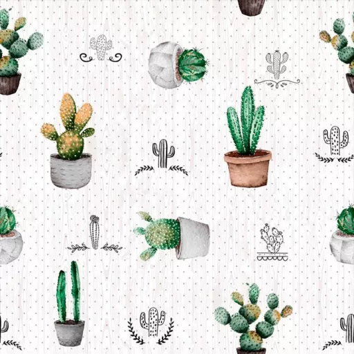 Prémium impregnált modern asztalterítő 140 x 250 - CACTUS
